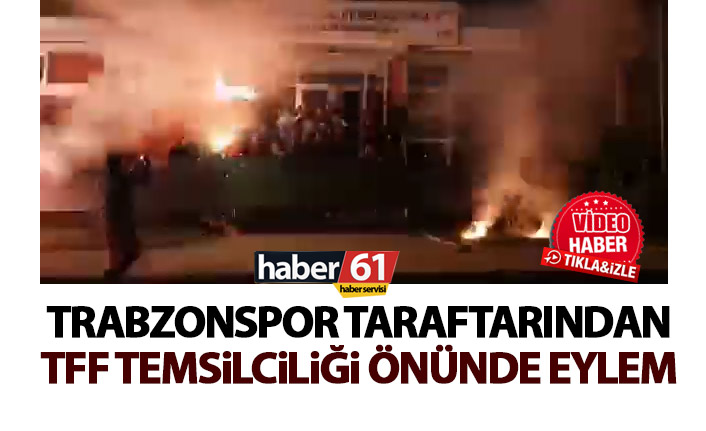 Trabzonspor taraftarı TFF’yi protesto etti