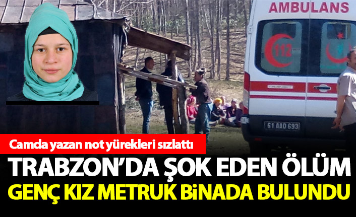 Trabzon'da genç kız kendini astı!