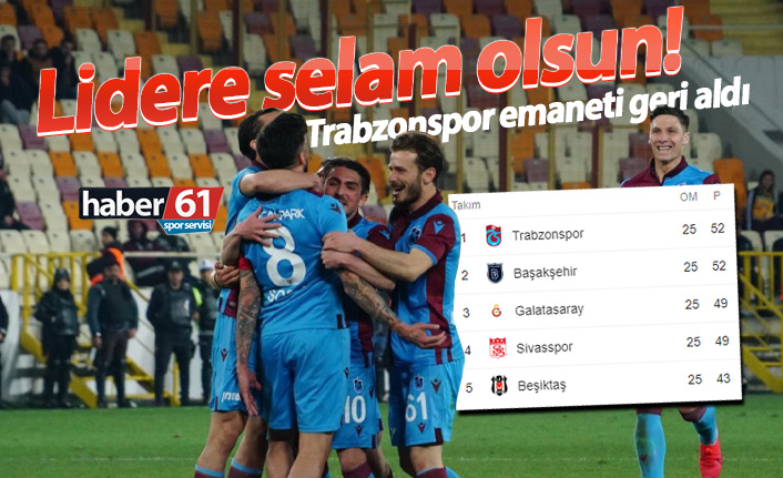 Trabzonspor Malatya'yı yendi, liderliği aldı