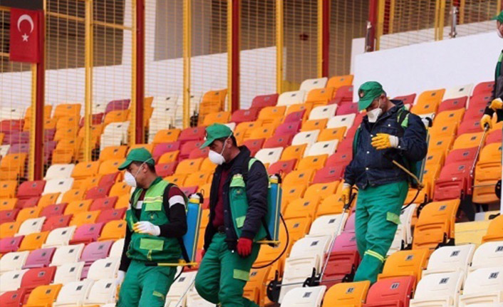 Trabzonspor maçı öncesi stadda Koronavirüs önlemi