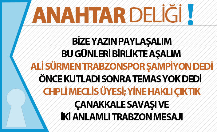 Anahtar Deliği 20.03.2020