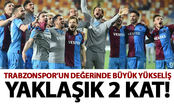 Trabzonspor'da büyük yükseliş! Değeri 2 kata yakın arttı!