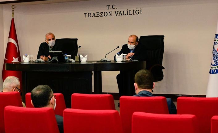 Trabzon Valiliği'nde koronavirüs toplantısı