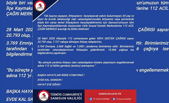 20 bin 793 vefa destek çağrısı alındı