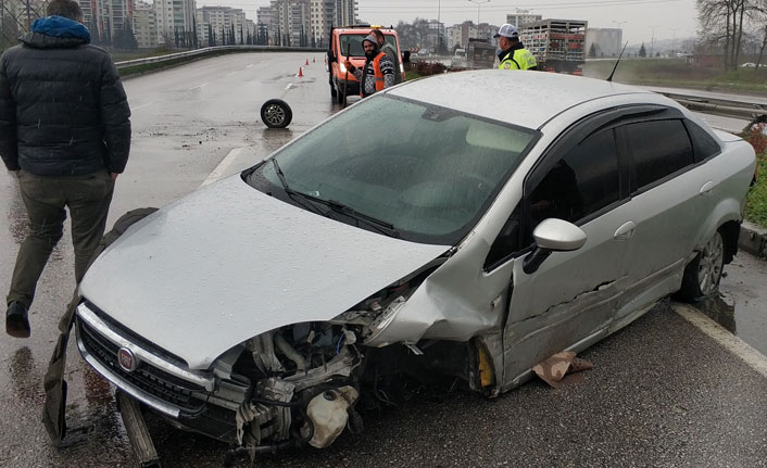 Samsun'un Canik ilçesinde kaza,1 yaralı. 1 Nisan 2020