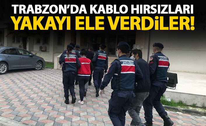 Kablo hırsızları çaldıklarıyla yakalandı!