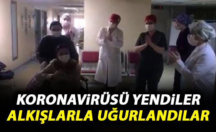 Koronavirüsü yendiler alkışlarla uğurlandılar