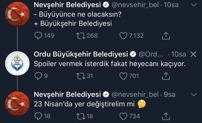 Belediyelerin diyaloğu güldürdü