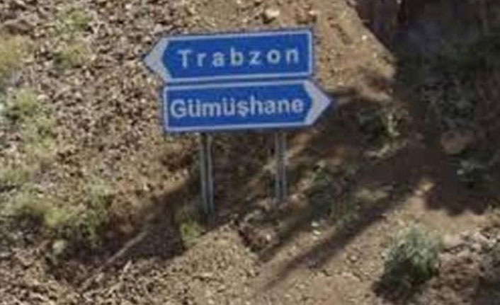 Trabzon - Gümüşhane yolunda çalışma. 14 Nisan 2020