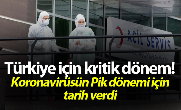 Türkiye için kritik dönem! Pik için tarih verdi