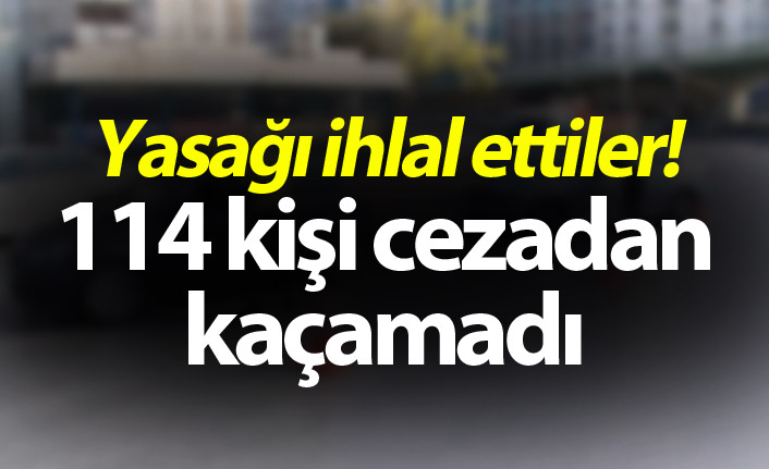 Yasağı ihlal ettiler! 114 kişi cezadan kaçamadı