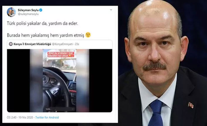 Bakan Soylu : Türk polisi yakalar da, yardım da eder