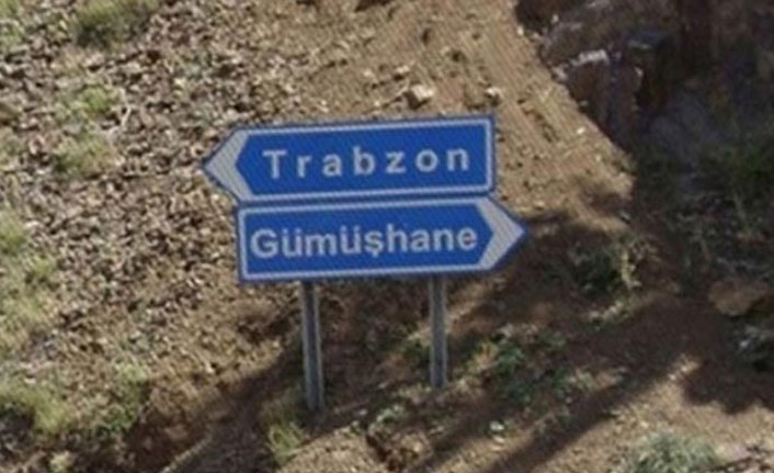 Trabzon-Gümüşhane yolunda çalışma. 21 Nisan 2020