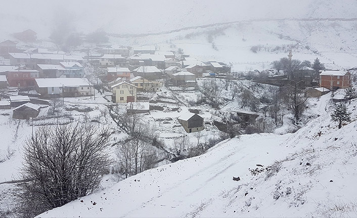 Gümüşhane'ye kar yağdı