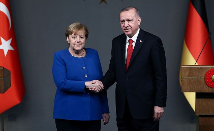 Cumhurbaşkanı Erdoğan Merkel'le görüştü