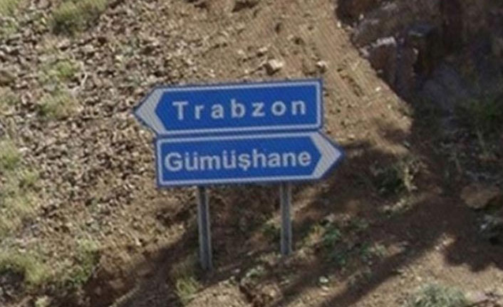 Trabzon-Gümüşhane yolunda çalışma. 28 Nisan 2020