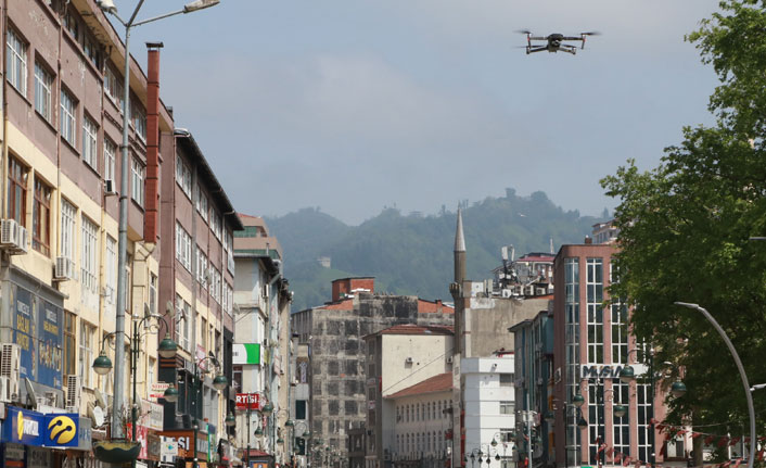 Rize'de drone tespit ediyor polis ceza kesiyor