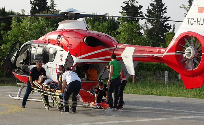 Böbrek hastasının yardımına ambulans helikopter yetişti