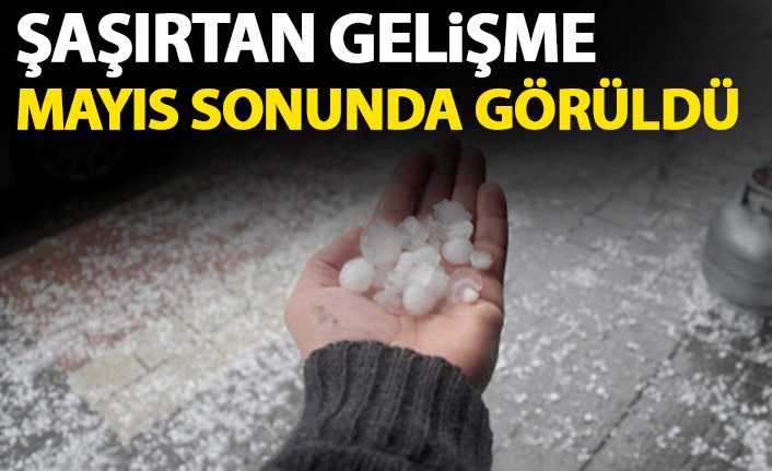 Karadeniz'de o ile Mayıs sonunda dolu yağdı