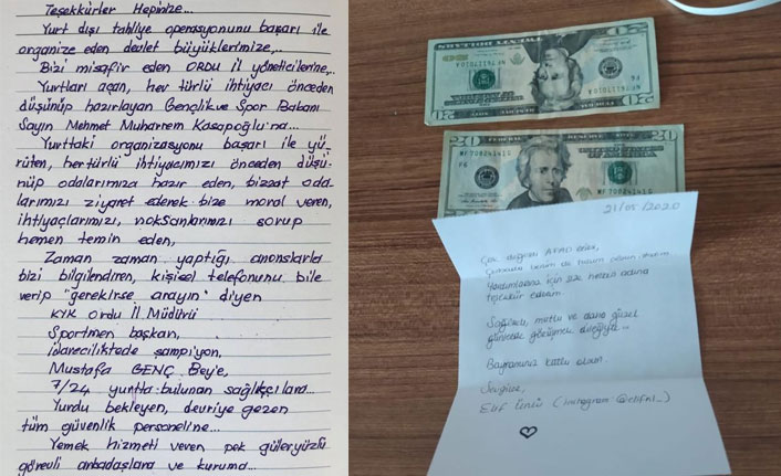 Yurtlarda kalan vatandaşlardan geriye yazdıkları mektupları kaldı