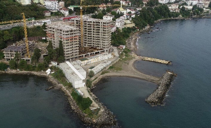 Ordu’daki gökdelenlerden geriye moloz yığını kaldı