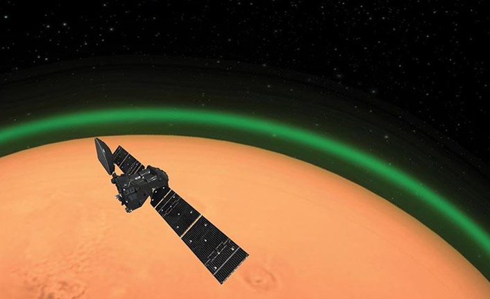 Mars atmosferinde yeşil ışık keşfedildi