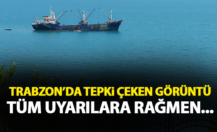 Trabzon'da tepki çeken görüntü! Tüm uyarılara rağmen...