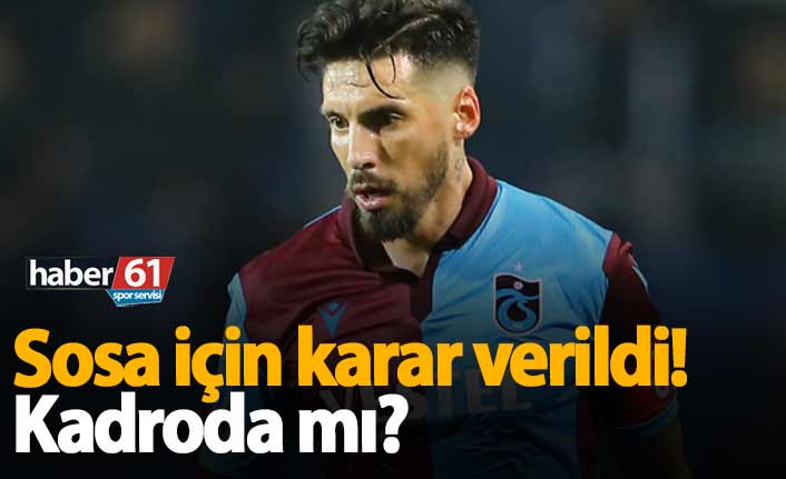 Sosa için karar verildi