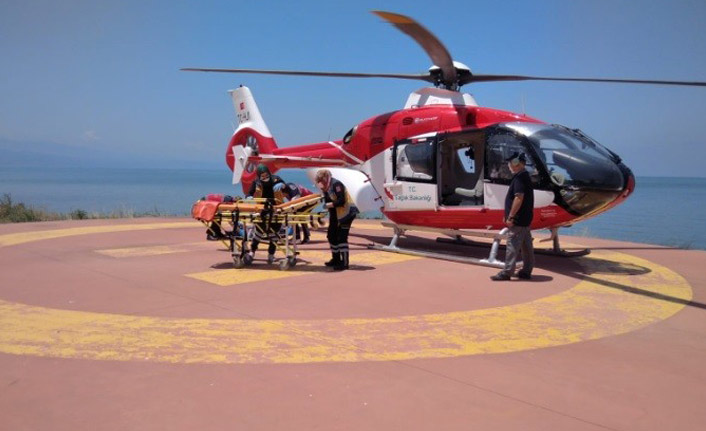 Trabzon'da helikopter ambulans 10 hasta için havalandı