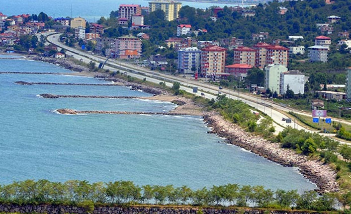 Piraziz-Giresun-Tirebolu yolunda çalışma 24 Haziran 2020