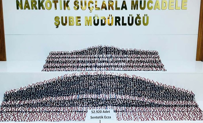 52 bin 920 uyuşturucu hap ele geçirildi