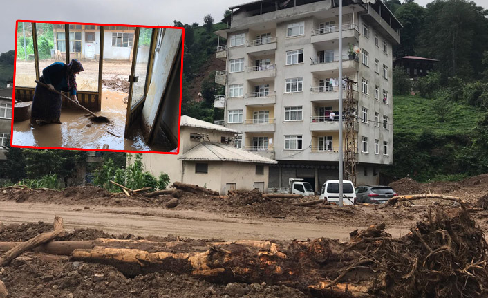 Rize'de hasar tespit ve tahliye