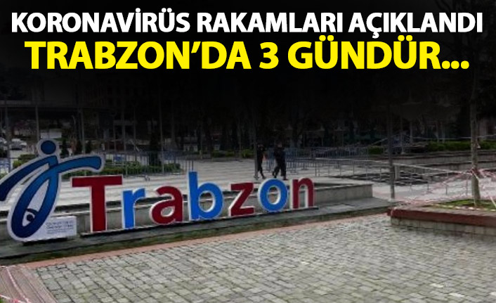 Yeni koronavirüs rakamları açıklandı: Trabzon'da 3 gündür pnömoni yok!