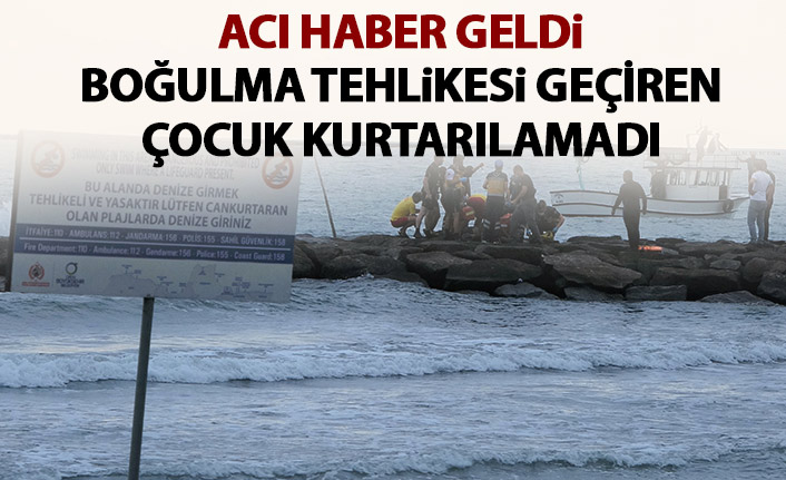 Boğulma tehlikesi geçiren çocuktan kötü haber