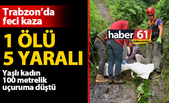 Trabzon'da feci kaza:1 ölü 5 yaralı