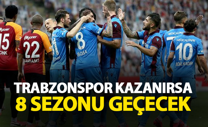 Trabzonspor kazanırsa 8 sezonu geride bırakacak