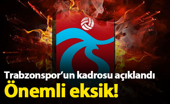 İşte Trabzonspor'un Kayseri kadrosu