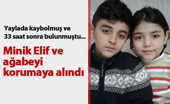 Minik Elif ve ağabeyi korumaya alındı