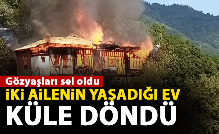 Artvin’de iki ailenin kaldığı ev küle döndü