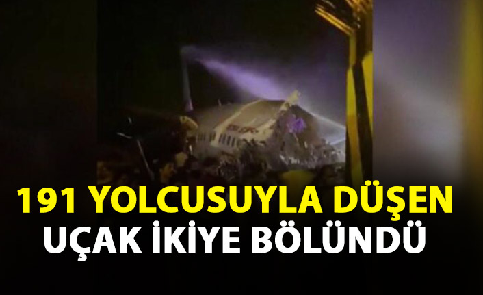 Hindistan'da uçak 191 yolcusuyla düştü!