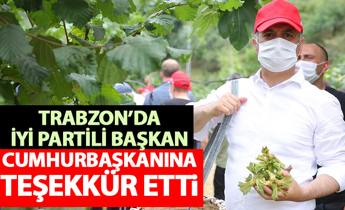 Trabzon'da İYİ Partili başkandan Cumhurbaşkanına teşekkür