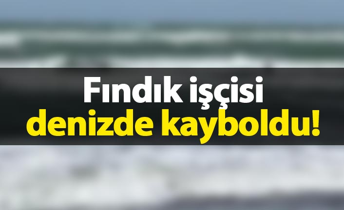 Fındık işçisi denizde kayboldu