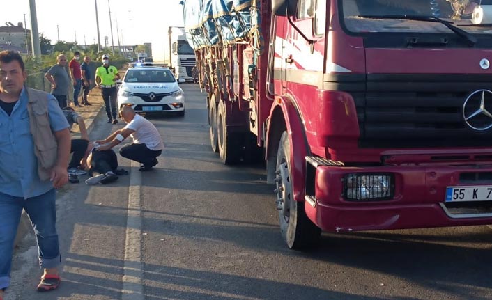 Kamyonun çarptığı yaya ağır yaralandı