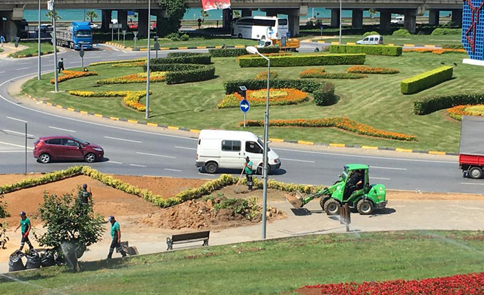 Trabzon'da peyzaj ve bakım çalışmaları devam ediyor