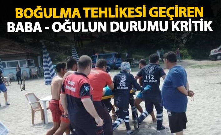 Ordu'da serinlemek için denize giren baba - oğulun durumu kritik