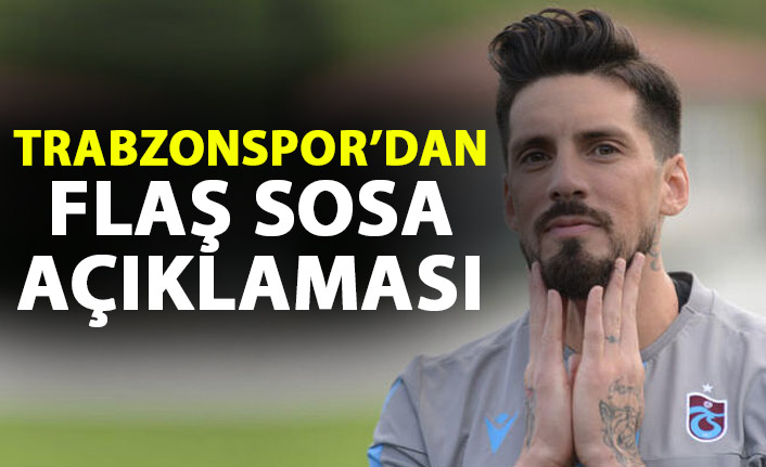 Trabzonspor'dan Sosa açıklaması