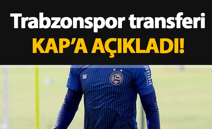 Trabzonspor Flavio'yu KAP'a bildirdi