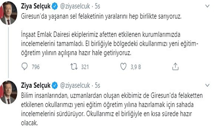 Selden zarar gören okullar eğitime hazırlanıyor