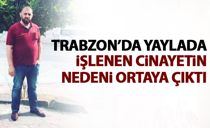 Trabzon'daki cinayetin nedeni ortaya çıktı!