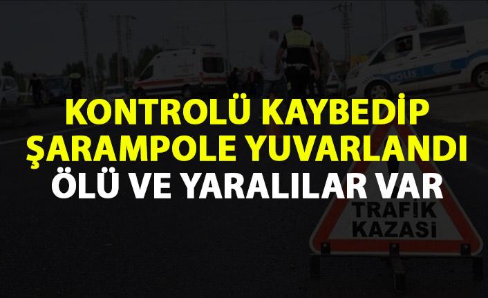 Kontrolü kaybetti Şarampole yuvarlandı